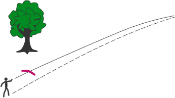 Траектория полёта охотничьего бумеранга